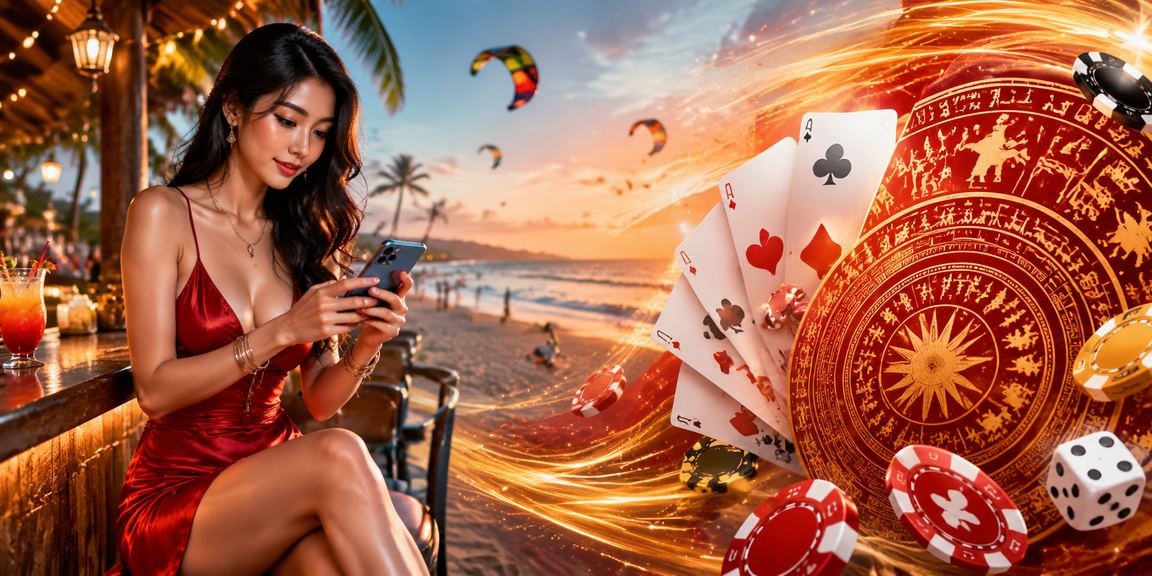 Người chơi tham gia lễ hội trò chơi bài tại Mũi Né, Việt Nam với không khí sôi động